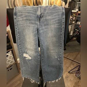 Hidden cropped wide leg Jeans
